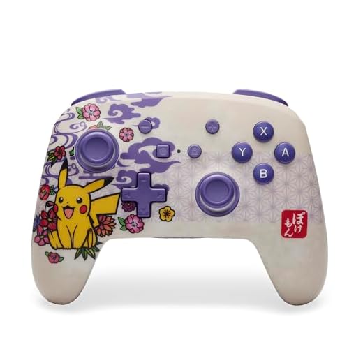 PowerA Enhanced Wireless Controller for Nintendo Switch, Switch Lite & OLED Model, Rechargeable Bluetooth Gamepad with up to 30 Hours of Play Time, Official: Pokémon Blossom