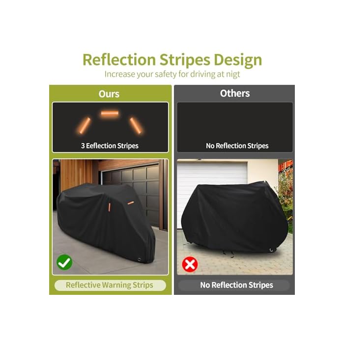 STARTWO Adult Tricycle Cover Electric Trike Cover, Bike Covers Outdoor Waterproof, Windproof Bicycle Cover, Dustproof Bike Covers Black - Image 4