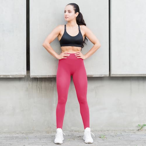 High Waisted Leggings for Women - No See Through Tummy Control Cycling Workout Yoga Pants with Pockets Reg & Plus