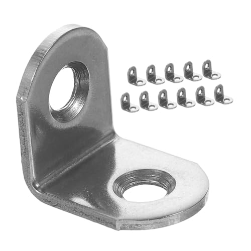 OUNONA 12pcs 90 Stainless Steel Corner Code Metal Brackets for Wood Black Shelf Bracket Corner Brace Small l Brackets Small Shelf Bracket Corner Shelf Bracket Angle Iron Right Angle