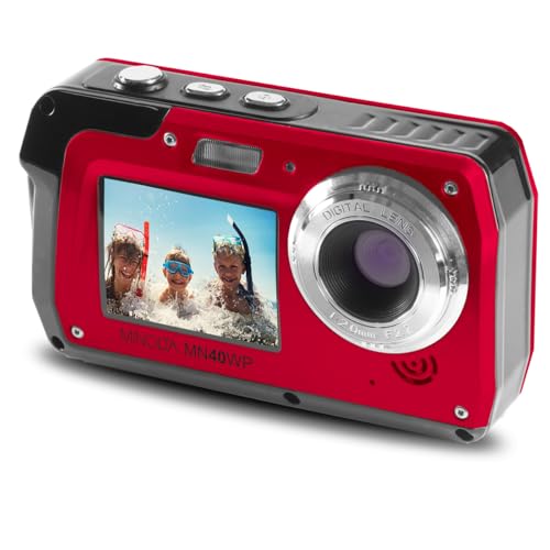Minolta MN40WP 48MP Waterproof Digital Camera – Dual LCD Screens, 2.7K QHD Video, 16x Digital...