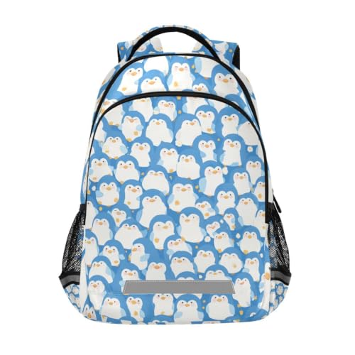 Cartable étudiant pingouin bleu pour soulager le dos des ados