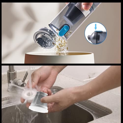 Image of HAUSMEISTER Airflex Go Cordless Car Vacuum 16000Pa, 4-in-1 Handheld Vacuum with Air Duster & Inflator, Portable Mini Vac for Car Detailing, Pet Hair, Keyboard Cleaning (Black)