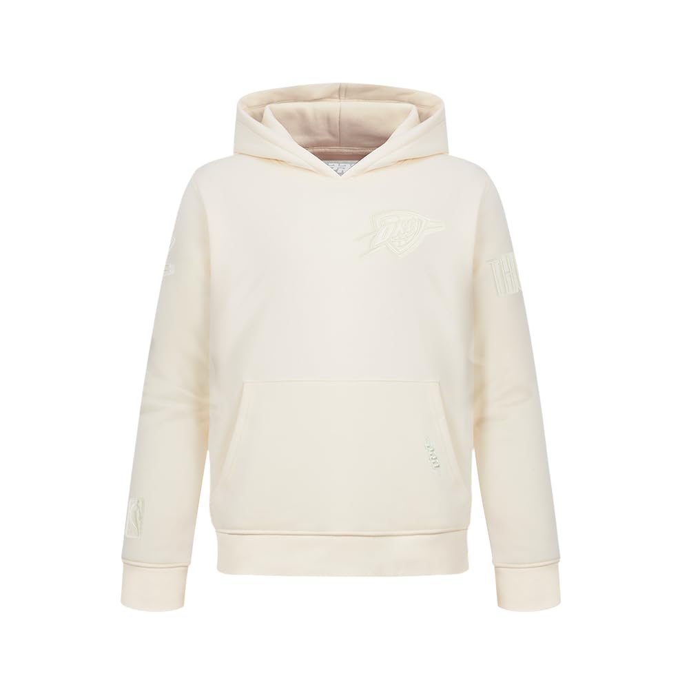 Pro Standard Boy's NBA Neutral Bb Fleece Po Hoodie Hooded Sweatshirt, Eggshell, XL