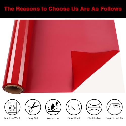 TORC 3D Puff HTV Heat Transfer Vinyl 12" x 10" 10 Sheet Pack - Assorted Colors, Iron-On for T-Shirts, DIY Crafts, Compatible with Cricut & All Cutters, Easy Cut & Weed - Image 3