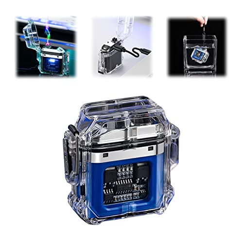 Encendedor eléctrico portátil impermeable IP68 azul