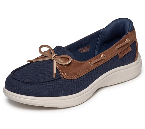 Skechers Women's Hands Free Slip-ins On-The-Go Flex Radiant Scooped Boat Shoe, Navy, 5 - image 1
