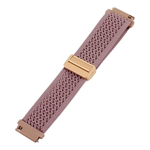 Image of ACM Watch Strap 20mm compatible with Compaq Q Watch Smartwatch | Woven Braided Magnetic Adjustable Luxury Belt Band