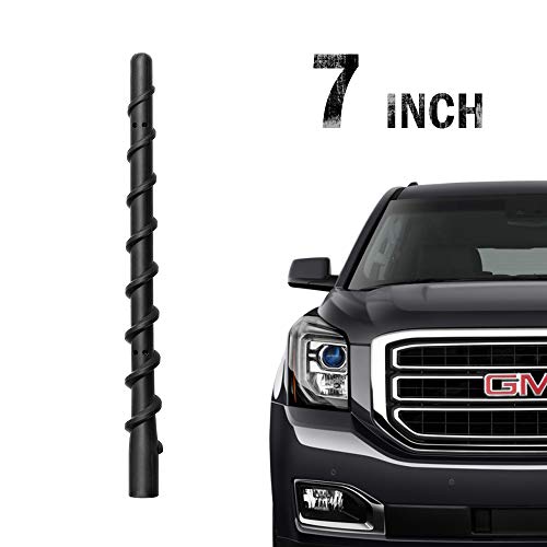 BA-BOLING 7 inch Spiral Fiexible Short Antenna for GMC Sierra & Chevrolet/Chevy Silverado
