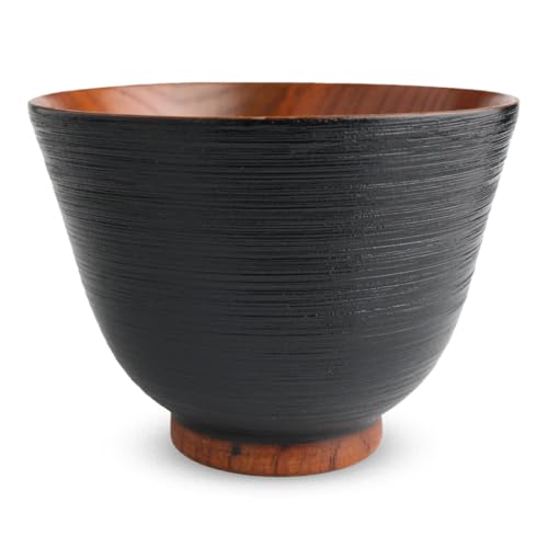 J-kitchens 木製 丼 刷毛目 多用椀 黒 Φ11.5 x 8.7cm Current model