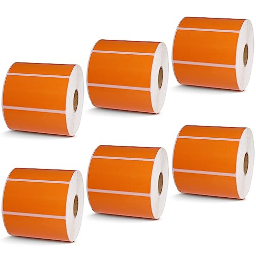 Étiquettes d'adresse de codes-barres perforées orange BETCKEY 76x38mm