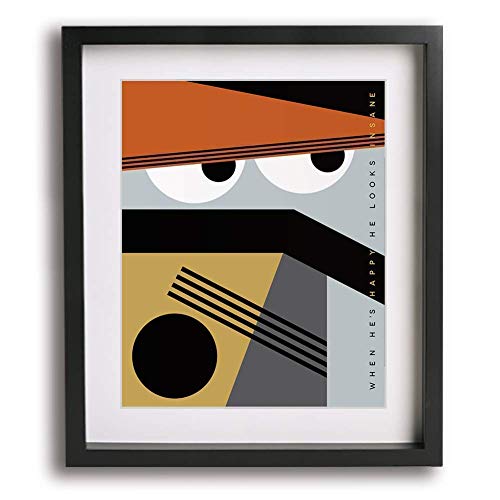 Evenflow by Pearl Jam inspired song lyric wall art print, mid century modern abstract home decor gift idea