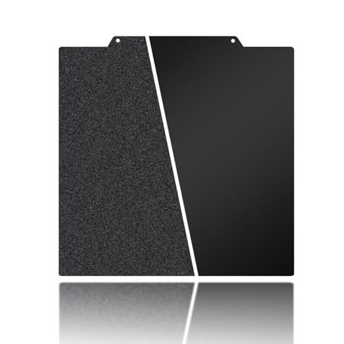 Image of 300x300mm Black Build Plate for TAZ Pro /TAZ 3 /TAZ 4 /TAZ 5 /TAZ 6 /Anet A8 Plus, Double Sided Textured PEI+Smooth PEI Flexible Spring Steel Platform Heated Printing Bed for LulzBot /Anet Printer