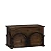 Household Essentials Wooden Arch Trunk Storage Chest, Large, Brown