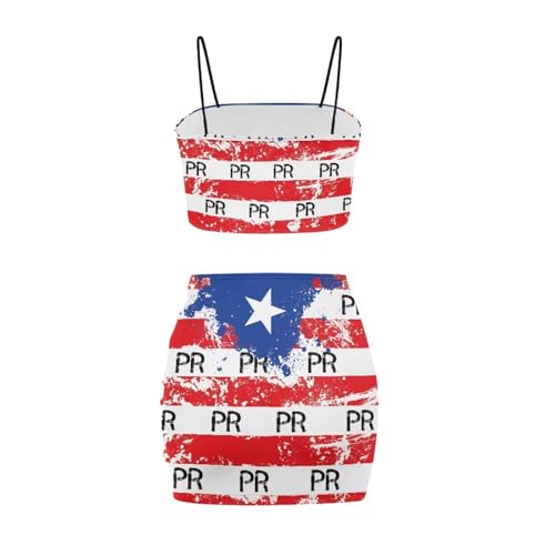 Image of 2025 Sexy Spaghetti Strap Crop Tops and Bodycon Skirt Casual 2 Piece Set S-4XL