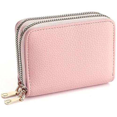 Women's Zip Wallet Fashion Short Credit Card Clip Large Capacity Change Wallet (pink,11.5 * 8.5 * 4CM)