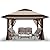 CROWN SHADES 13x13 Pop Up Gazebo, Patented One Push Outoor Canopy Tent with Wheeled STO-N-Go Cover Bag, Pop Up Canopy with Netting for Patio, Party, Backyard (13x13, Beige & Coffee)