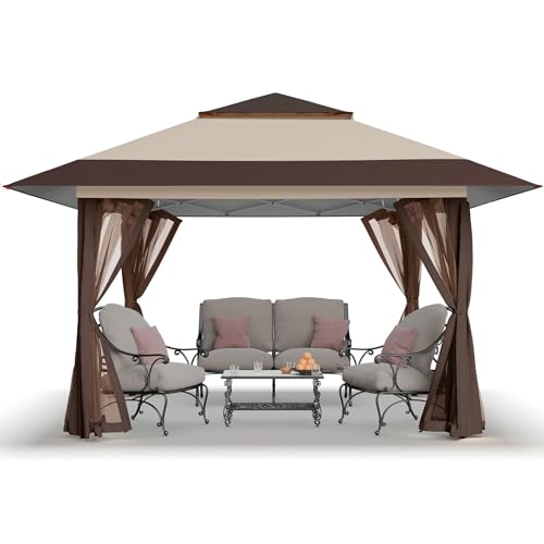 CROWN SHADES 13x13 Pop Up Gazebo, Canopy Tent, Gazebos on Clearance -...