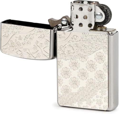 Encendedor Zippo de aceite metálico patrón japonés miniatura 3
