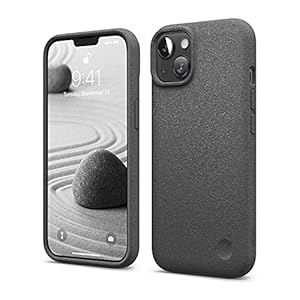 elago Pebble Hoesje Compatible with iPhone 13 Case (6.1″), Special Pebble Coated Surface, Premium TPU, Ergonomic Rounded Shape Design, Enhanced Camera Protection, Shockproof (Dark Grey)