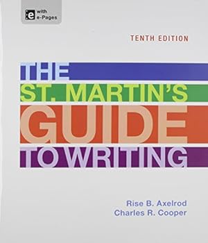 Paperback The St. Martin's Guide to Writing Book