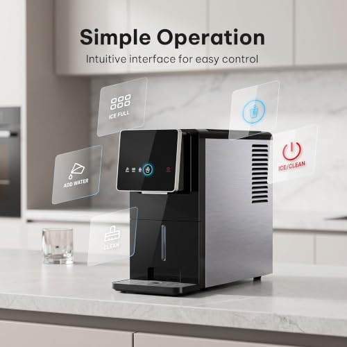 Image of Silonn Nugget Ice Maker Countertop, Auto-Dispense Ice System, Self-Cleaning Ice Machine, 40 lbs Per Day Soft Chewable Ice, Self-Dispensing Nugget Ice Maker for Home Kitchen, Office and Party Use