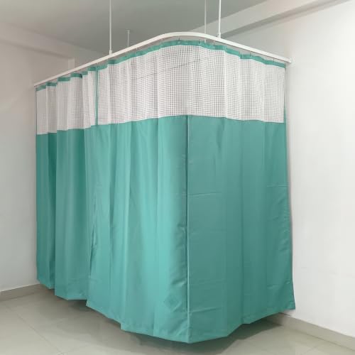 Image of RJO Hospital Curtains Green Zigzag W-8 x L-7 FT
