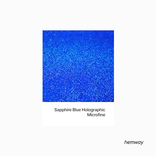 Hemway Craft Glitter Sapphire Blue Holographic 100g Microfine Glitter for Crafts Resin, Cosmetic, Nail, Face, Body, Festival - Image 2