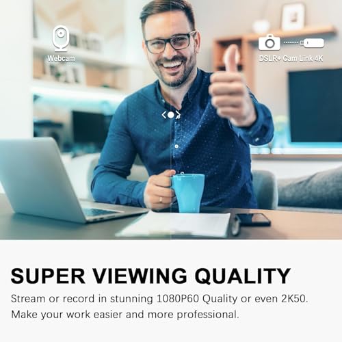 Image of VIXLW Cam Link 4K, Capture Card, External Camera Capture Card for DSLR, Camcorder, ActionCam as Webcam, Stream and Record in 2K50 or 1080P 60FPS, HDMI to USB 3.0 Capture Card for Streaming on OBS /Zoom