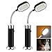 Paquete de 2 luces para barbacoa, doble cara, 30 LED, magnéticas, 360 grados, ajustable, luz resistente a la intemperie, juego de accesorios para barbacoa (2 luces de colores, negro)