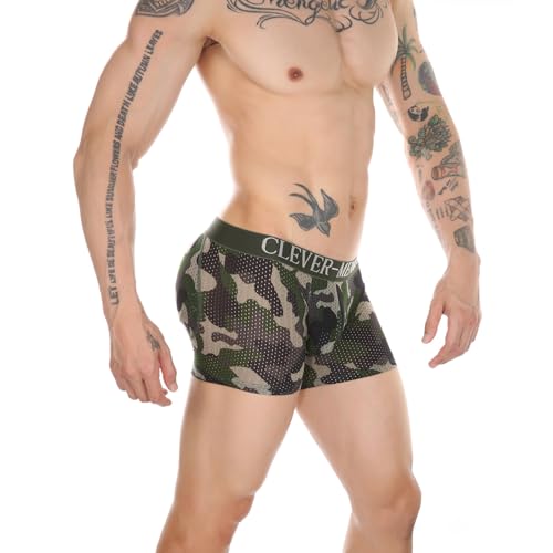 Men's Padded Mesh Camouflage Butt Lifting Boxers, Back Hip Padded Underwear4