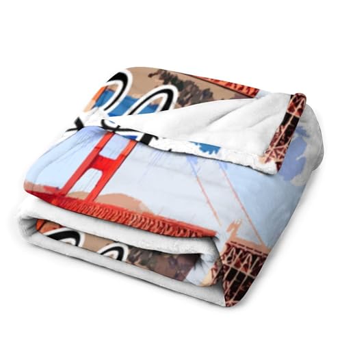 Couverture douce pelucheuse grand plaid lit canapé paysage urbain 152x203 - 4