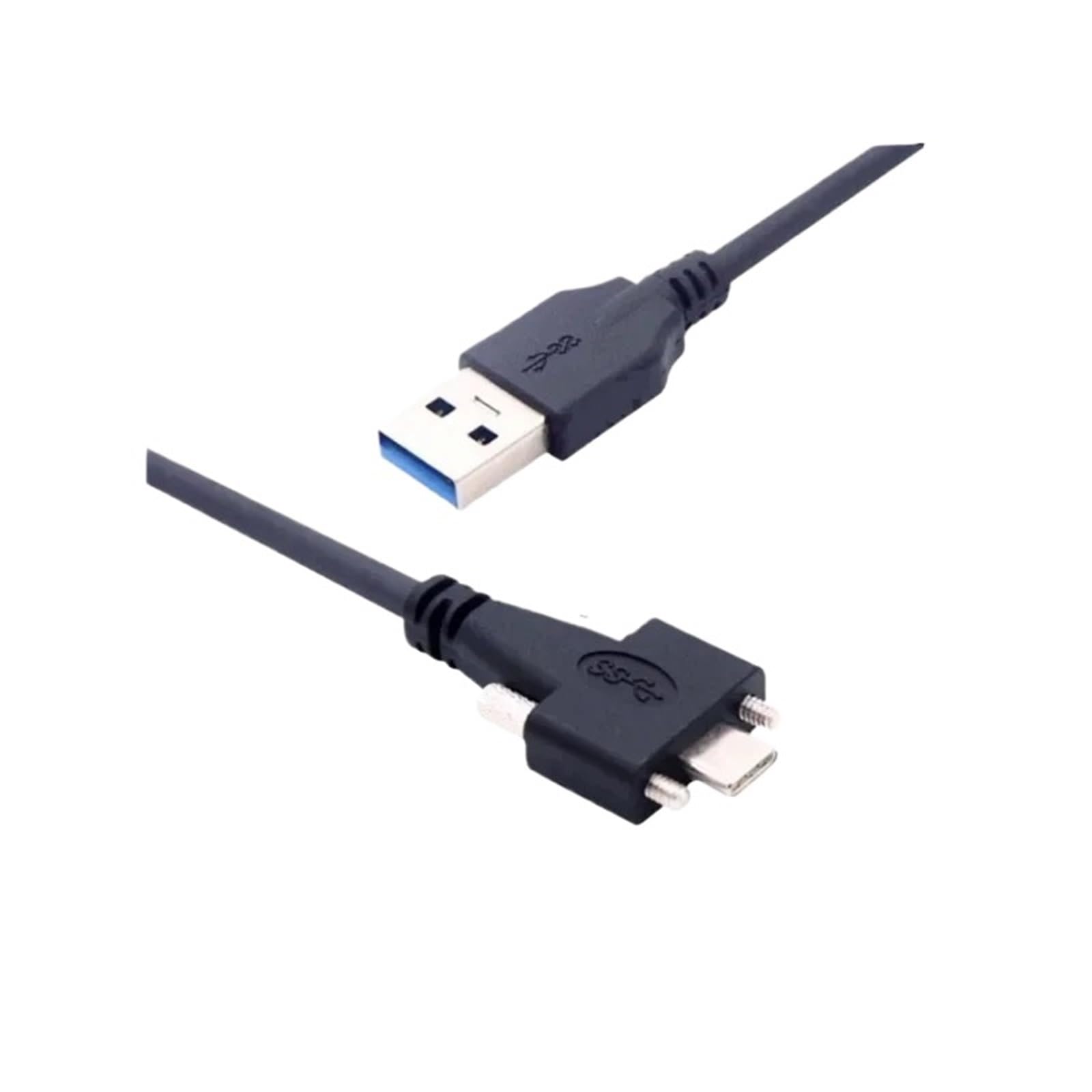 Cable de cámara Industrial Tipo C de Alta Velocidad con Doble Tornillo USB 3.1 a 3.0, Cable de Datos for visión Artificial TCU3-L000(5m)