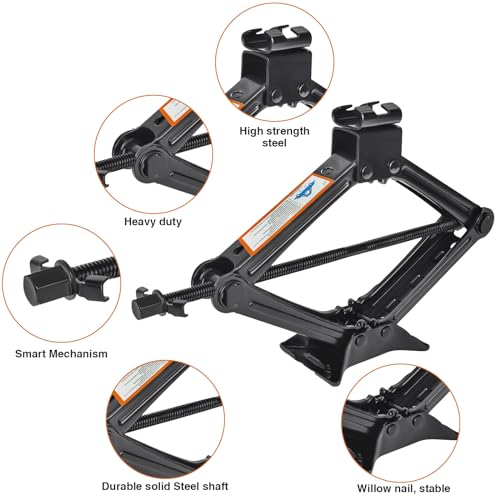 Image of 2 Ton(4409 lbs) Car Jack Kit, Scissor Jack for Car, Tire Jack Tool Kit Universal Car Emergency Kit, Portable Tire Changing Kit with Lug Wrench for Auto /SUV /MPV