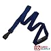 Brady People ID 2137-2046 Bamboo Flat Lanyard with Breakaway and No-Twist Wide Plastic Hook, 3/8" Width, 36" Length, Navy Blue