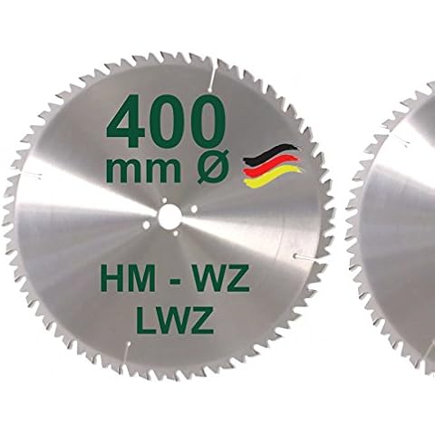 HM Sägeblatt 400 x 30 mm LWZ Hartmetall Präzision Kreissägeblatt 400mm Wechselzahn mit Spanabweiser Cover