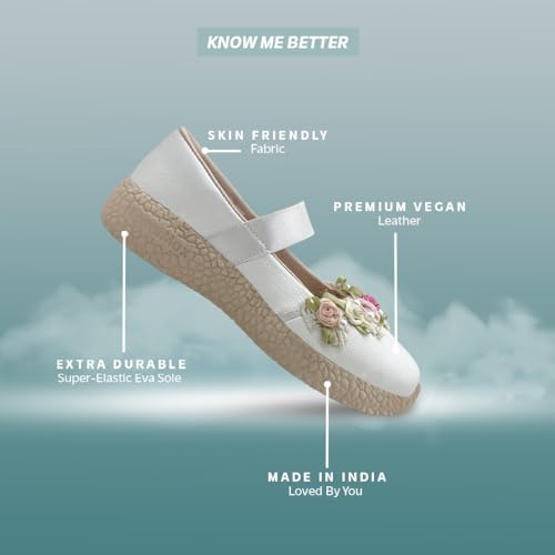 Image of KazarMax Kids Girls Floral Ballet Flat Ballerina