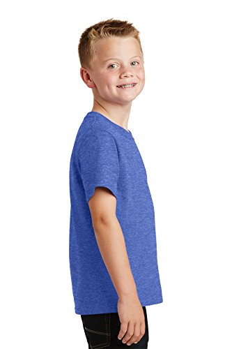 Port & Company Youth Core Cotton Tee Heather Royal Medium2