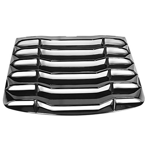 IKON MOTORSPORTS, Rear Window Louver Compatible with 2003-2008 Nissan 350Z Coupe, IKON Style Gloss Black ABS Plastic Sun Shade Cover Vent Windshield, 2004 2005 2006 2007