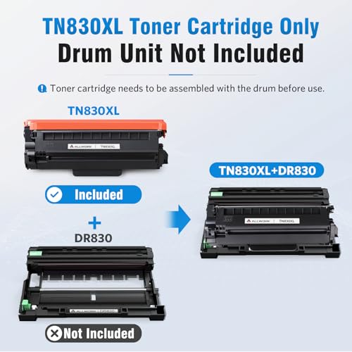 Image of TN830XL Toner Cartridge Replacement for Brother TN-830XL High Yield 1 Black | Compatible with Brother DCP L2640DW HL L2405W L2420DW L2460DW L2465DW L2480DW MFC L2820DW L2900DW Printer (New Version)