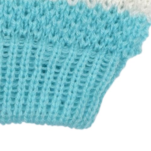 Image of Woolen Baby Sweater | Warm Knitted Winter Wear for Infant & Toddler | Soft Full Sleeve Cardigan for Baby Boys and Girls, Combo Firozi & Rani (6 to 12 Months) Pack of 2