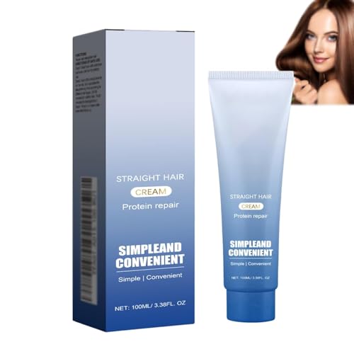 Corrección de proteínas Camino para el cabello, alise y cuidado con el efecto 2 en 1, crema de tratamiento enderezado para el cabello para la peluquería rizada y el cabello seco,1Pcs