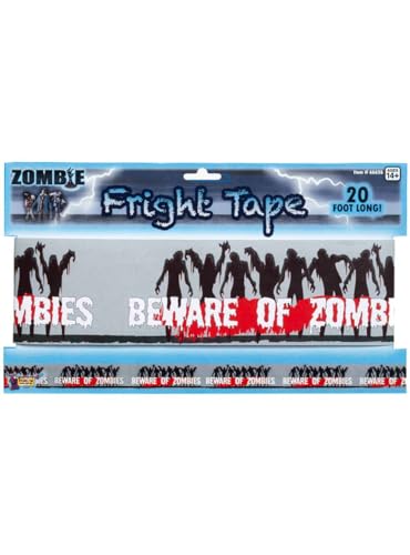 Forum Novelties 66626 Zombie Warning Tape, Black/Blue