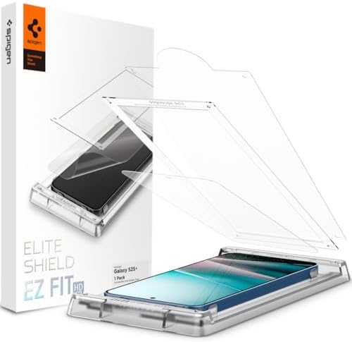 Spigen Galaxy S25 Plus ile Uyumlu Ekran Koruyucu Film Kolay Kurulum Elite Shield EZ Fit HD - AFL09087 - Görsel 1