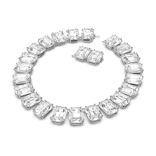 Swarovski Millenia Necklace & Earrings Collection, Clear Octagon Cut Crystal, Rhodium Finish (Extender Sold Separately)2
