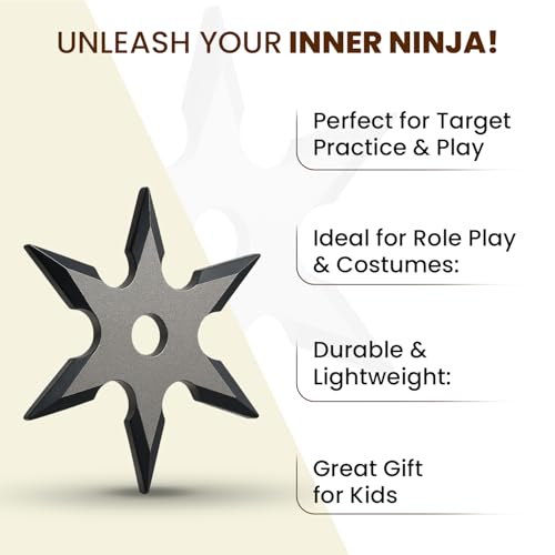 Image of Plastic Ninja Star Toy Set - Pack of 5 Safe ABS Throwing Shuriken for Kids | Anime-Inspired Roleplay & Cosplay | Durable, Lightweight, Party Favors | Boys & Girls Outdoor Toys