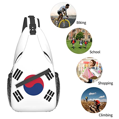 Mochila unisex bandolera con bandera de Corea miniatura 7