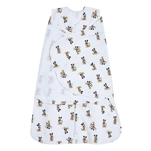 Image of HALO Disney Baby 100% Cotton Sleepsack Swaddle, 3-Way Adjustable Wearable Blanket, TOG 1.5, Mickey Fun, Small, 3-6 Months