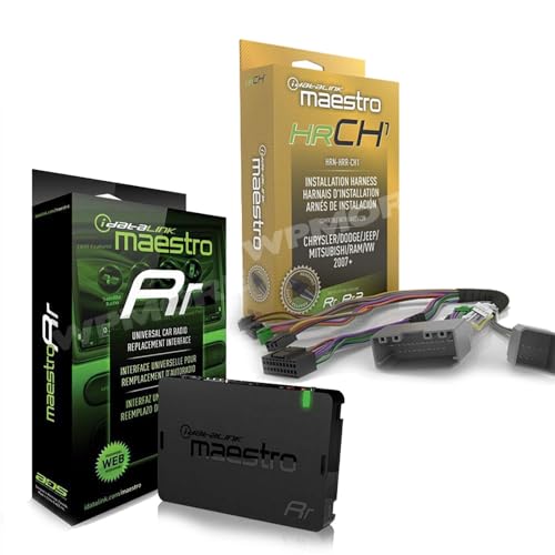 iDatalink Maestro ADS-MRR + HRN-HRR-CH1 T-Harness for Select Chrysler Dodge Jeep 2007 and UP