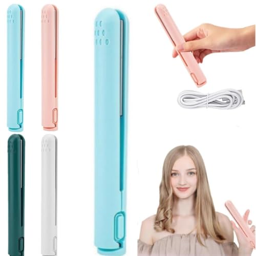 Mini Dual Purpose Curling Iron,Mini Dual Purpose Curling Iron for Short Hair,Mini Dual-Purpose Curling Iron,Mini Dual Curling Iron, Lifesunny Mini Dual Purpose Curling Iron (Blue)